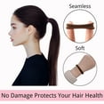 thumbnail image 3 of 200 Pcs No Damage Hair Ties for Women Thick Hair, Stretchy Soft Seamless Nylon Cloth Elastic Hair Ties Ponytail Hair Holders Hair Elastics Hair Band for Women Neutrals Color, 3 of 7