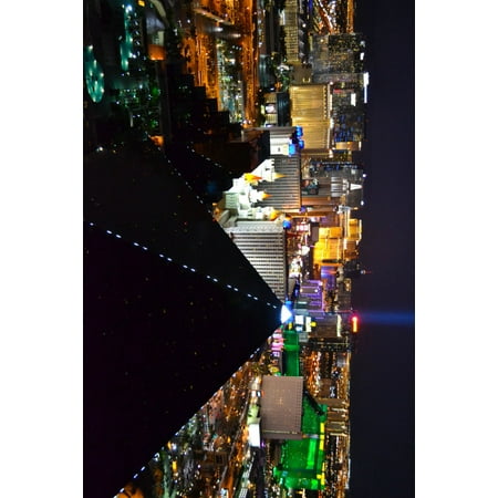 Las Vegas At Night Luxor Poster Metal Sign 8Inx 12In Print On Metal 8x12 Square Adults Best Posters
