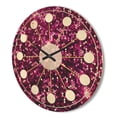 thumbnail image 3 of Designart 'Pink Sparkle Glitter Retro' Mid-Century Modern Wood Wall Clock, 3 of 5
