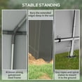thumbnail image 5 of Outsunny 7' x 12' Heavy Duty Garden Storage Tent with Large Door, Gray, 5 of 10