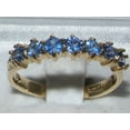 thumbnail image 2 of LBG 10k Yellow Gold Natural Sapphire Womans Eternity Ring - Size 8.75, 2 of 7