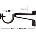 thumbnail image 2 of Urbanest Adjustable Rod Bracket, up to 1 1/8" Rod, Bronze, Set of 2, 2 of 5