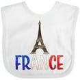 thumbnail image 3 of Inktastic France Eiffel Tower Flag in Text Boys or Girls Baby Bib, 3 of 4