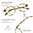 thumbnail image 2 of LAMBBAA Blue Light Blocking Glasses 3 Pack Retro Round Frame Computer Gaming Glasses for Men Women Lightweight Anti Eyestrain UV Filter(Black+Tortoise+Transparent), 2 of 5