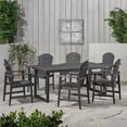 thumbnail image 3 of Noble House Ensemble de Salle à Manger Adirondack Extérieur 7 Pcs en Gris Foncé, 3 of 15