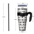 thumbnail image 4 of 40oz Tumbler,Halloween Happy Halloween Pumpkins and Spiders Insulated Tumblers with Removable Handle,Stainless Steel Double Vacuum Coffee Tumbler Cup with Straw for Home,Office,Travel,Party, 4 of 5