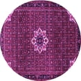 thumbnail image 1 of Ahgly Company Indoor Round Medallion Purple Traditional Area Rugs, 7' Round, 1 of 4