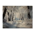 thumbnail image 3 of Designart "Frosty Forest in Winter II" Winter Landscape Print on Natural Pine Wood, 3 of 5