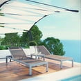 thumbnail image 2 of Pemberly Row 3-Piece Modern Aluminum Outdoor Set in Gray/Silver, 2 of 7
