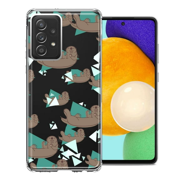 MUNDAZE For Samsung Galaxy A72 Cute Otter Design Double Layer Phone Case Cover