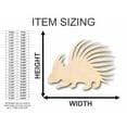 thumbnail image 2 of Unfinished Wood Porcupine Shape - Animal - Wildlife - Craft - up to 46" DIY 12" / 1/4", 2 of 3