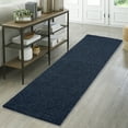 thumbnail image 2 of Mainstays Traditional Solid Shag Indoor Runner Rug, Navy Heather, 2'6" x 8', 2 of 7