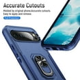 thumbnail image 4 of for Google Pixel 10 Pro XL Case, Slim Fit Military Grade Drop Tested Dual Layer Shockproof Case with 360 Ring Holder Kickstand Protective Rugged Car Magnetic Non-Slip Phone Case,Blue, 4 of 10