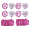 thumbnail image 1 of 10 globos de primer cumpleaños de colores brillantes y vivos, tema de primer cumpleaños, globo de feliz cumpleaños para primera fiesta de cumpleaños, color rosa, 1 of 14