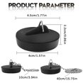 thumbnail image 3 of Heat-Resistant Rubber Kitchen Sink Drain Stopper, Universal Fit Plug with Stainless Steel Hook, Leak Proof Multi-Purpose Stopper for Bathroom Tub, By Preplabs, 3 of 4