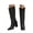 Black, variant on Women's Western Cowboy Boots Metallic Knee High Boot Embroidery Wide Calf Pull on Dressy Shoes