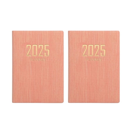 2 Pack Planner 2025-2026, Daily, Weekly & Monthly Planner, Jan 2025 to Dec 2026, Aesthetic Planner Notebook for Study Work, Academic Planner, Classroom Must Haves, 4.2" x 3.1", Pink