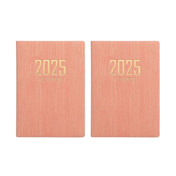 2 Pack Planner 2025-2026, Daily, Weekly & Monthly Planner, Jan 2025 to Dec 2026, Aesthetic Planner Notebook for Study Work, Academic Planner, Classroom Must Haves, 4.2" x 3.1", Pink