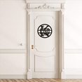 thumbnail image 5 of JASS GRAPHIX King 12" Circle Black Aluminum Composite Monogrammed Sign Door Wall Decor Last Name Signs for Home Personalized, 5 of 5