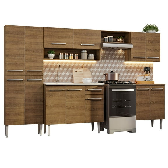 Cocina Integral Completa Madesa Emilly 293cm con Tarja