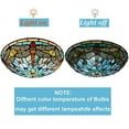 thumbnail image 7 of Vinplus Tiffany 3 Light Flush Mount Ceiling Light 16" White Finish with Tiffany Glass, 7 of 7