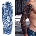 thumbnail image 3 of 4PCS Jesús Dios León Manga de brazo completo Tatuaje Pegatinas Cruz Tatuajes semipermanentes, 3 of 9