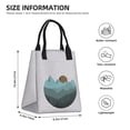 thumbnail image 4 of XMXT Reusable Lunch Bag Women, Flat Sunset Mountain Print Insulated Lunch Tote for Office Travel, 4 of 8