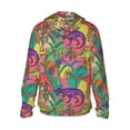 thumbnail image 3 of Daiia Colorful Dinosaur UPF 50+ Sun Protection Hoodie Jacket Lightweight Long Sleeve Sun Shirt for Women Men with Pocket Hiking Outdoor-Medium, 3 of 9