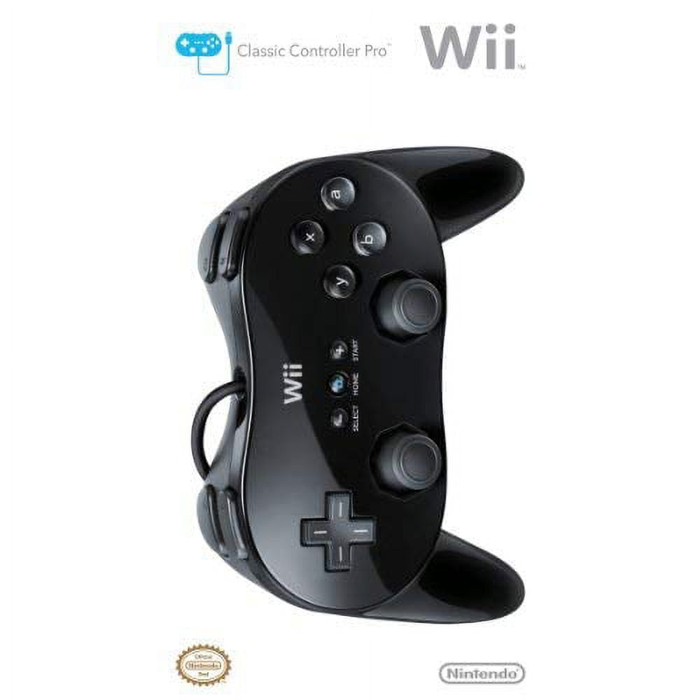 Restored Nintendo OEM Classic Controller Pro Black For Wii Gamepad