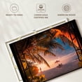 thumbnail image 6 of Elephant Stock Window To Maldives Beach Wall Art - Horizontal Canvas Wall Art - Living Room Wall Decor - Beach Canvas - Black And Orange Decor - 12" x 8", 6 of 8