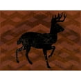 thumbnail image 2 of Lula Bijoux and Company 18x15 Black Ornate Wood Framed with Double Matting Museum Art Print Titled - Cozy Cabin Deer, 2 of 4