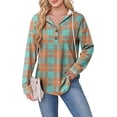 thumbnail image 4 of Womens Tops V Neck Button Sweatshirt for Women Pullover Long SLeeve Shirts Fall Outfits 2026 Loose Fit S-2XL, 4 of 9