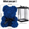 thumbnail image 7 of RECUTMS Royal Blue Artificial Rose Flower Bear 10 inch Wedding Party Decoration Gift Box, 7 of 7