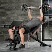 GIKPAL 10 Positions Adjustable Weight Bench Workout Bench for Home Gym,Olympic Weight Bench Press for Full Body Strength Training,Support up to 900lbs