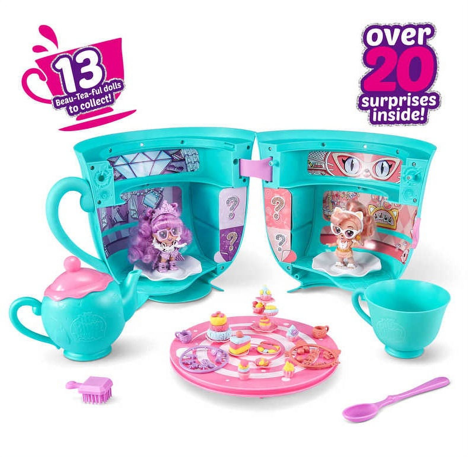 Itty Bitty Prettys Tea Party Teacup Dolls Playset Series 2 With Over 20 Surprises By Zuru 