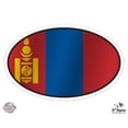 thumbnail image 1 of Mongolia Flag Oval - 12" Vinyl Sticker Waterproof Decal, 1 of 1