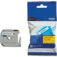 thumbnail image 1 of Brother P-touch Nonlaminated Label Maker Tape, 1/2' x 26.2', Black on Gold, 1 of 1
