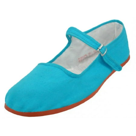 

Shoes 18 Womens Cotton China Doll Mary Jane Shoes Ballerina Ballet Flats Shoes 114 Turqouise 8.5