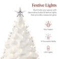 thumbnail image 4 of Best Choice Products 24in X-Large Pre-Lit Ceramic Christmas Tree Decor w/ 74 Warm White Bulbs, LED Light - White, 4 of 8