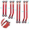 thumbnail image 4 of RCLIONS Higher Extra Clearance Links Set Linkage for TRX4M Upgrades 1/18th RC Crawler Car Parts (Red), 4 of 8