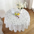 thumbnail image 2 of Mantel redondo de algodón con borlas, cubierta de mesa Circular Floret a prueba de polvo para cocina, comedor, decoración de mesa, 2 of 4