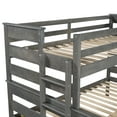thumbnail image 6 of Harper & Bright Designs Wood Twin XL over Queen Bunk Bed with Ladder, Detachable Bunk Bed Frame with Guardrail, Can be Separate into 2 Platform Bed, Gray, 6 of 13
