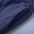 thumbnail image 5 of LADIGASU Women's Half Shorts Pants Summer Elastic Waist Buttons Casual Linen Pockets Pants, 5 of 8