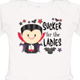 thumbnail image 4 of Inktastic Sucker for the Ladies- cute vampire Boys or Girls Long Sleeve Baby Bodysuit, 4 of 5