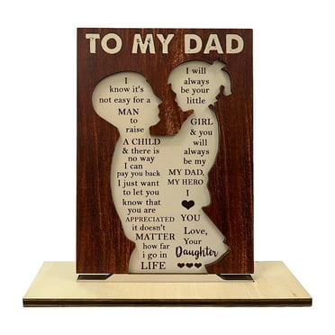 Father's Day Wooden Tabletop Ornaments For Father And Daughter