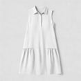 thumbnail image 6 of jtjvou Lapel Collar Cotton Linen Mini Dress for Women 2026 Summer Sleeveless Loose V Neck Casual Tiered Beach Dresses White S, 6 of 6