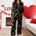 thumbnail image 5 of Drie Cozy Pjs Womens Satin Silky Pajama Set Short Sleeve Shirt with Long Pajama Pant Set Soft PJ Loungewear Yellow,S, 5 of 6