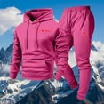 thumbnail image 5 of mihongmao Y2k Outfits for Men Casual Pullover Hooded Sports Print Long Sleeve Trousers Two-Piece Elastic Waist Tracksuit Hot Pink S, 5 of 5