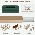 thumbnail image 6 of Modern 3-Person Convertible Sleeper Sofa Bed, 4-in-1 loveseat Sleeper, Comfy Removable Floor Couch for Living Room with Detachable and Washable Fabric, 6 of 9