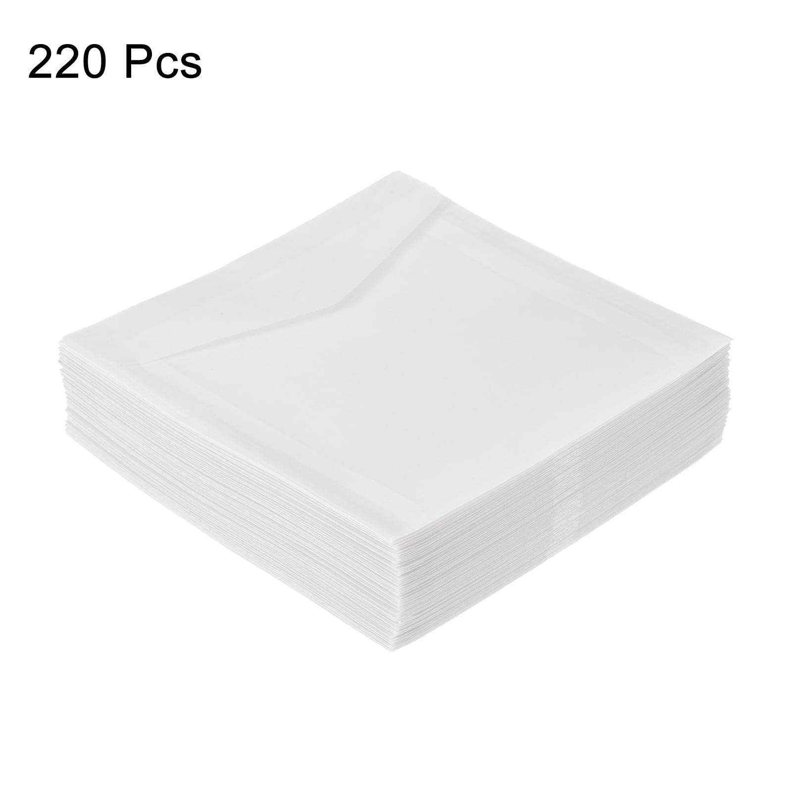 220 Pack Vellum Paper, 4x4 Inch Vellum Jackets Pre-Folded Vellum Envelopes Transparent 53GSM
